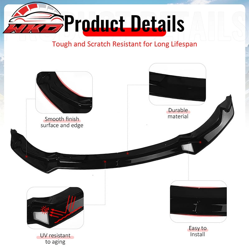 Wholesale 15-20 BMW F80 M3 F82 M4 CS Style Front Bumper Lip Spoiler Gloss Black ABS - Wikond Auto