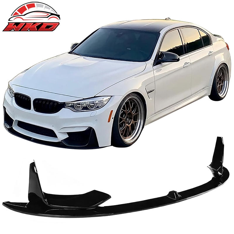 Wholesale 15-20 BMW F80 M3 F82 M4 MP Style Front Bumper Lip Spoiler Gloss Black ABS - Wikond Auto