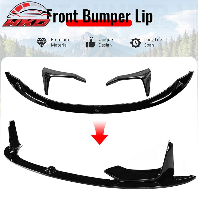 Wholesale 15-20 BMW F80 M3 F82 M4 MP Style Front Bumper Lip Spoiler Gloss Black ABS - Wikond Auto