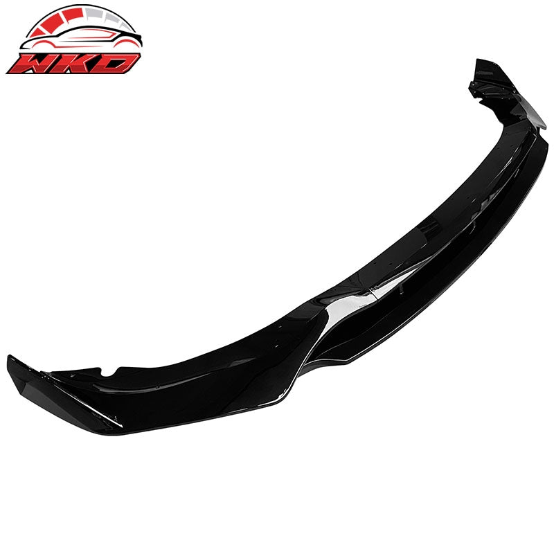 Fits 19-23 BMW G05 X5 M Sport Gloss Black Front Bumper Lip IKON Style ABS 4PC