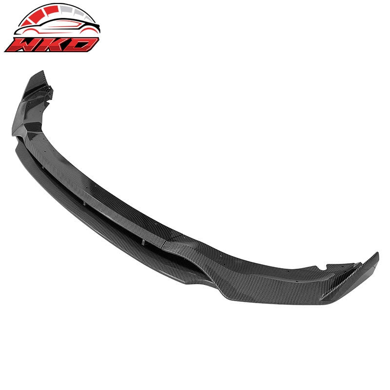 Fits 19-23 BMW G05 X5 M Sport IKON Style Front Lip 4PC ABS - Carbon Fiber Print