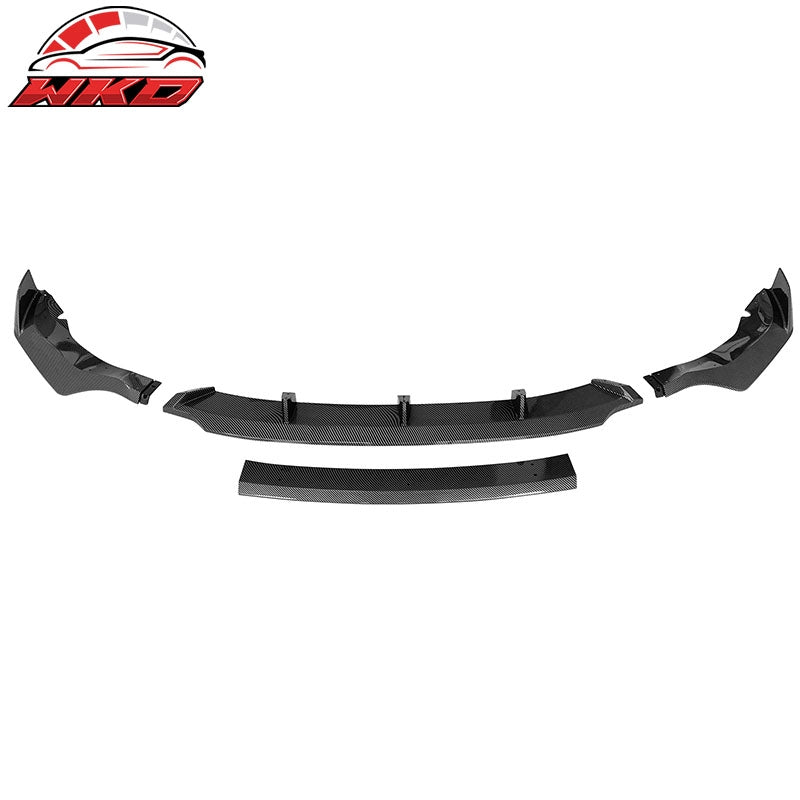 Fits 19-23 BMW G05 X5 M Sport IKON Style Front Lip 4PC ABS - Carbon Fiber Print