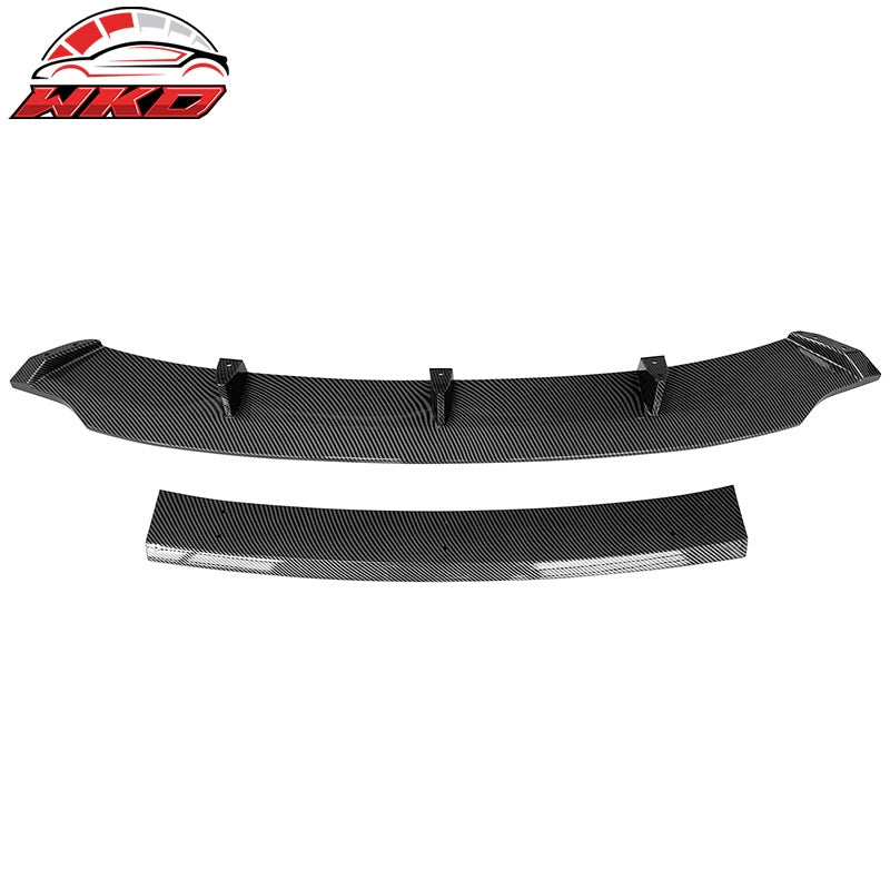 Fits 19-23 BMW G05 X5 M Sport IKON Style Front Lip 4PC ABS - Carbon Fiber Print