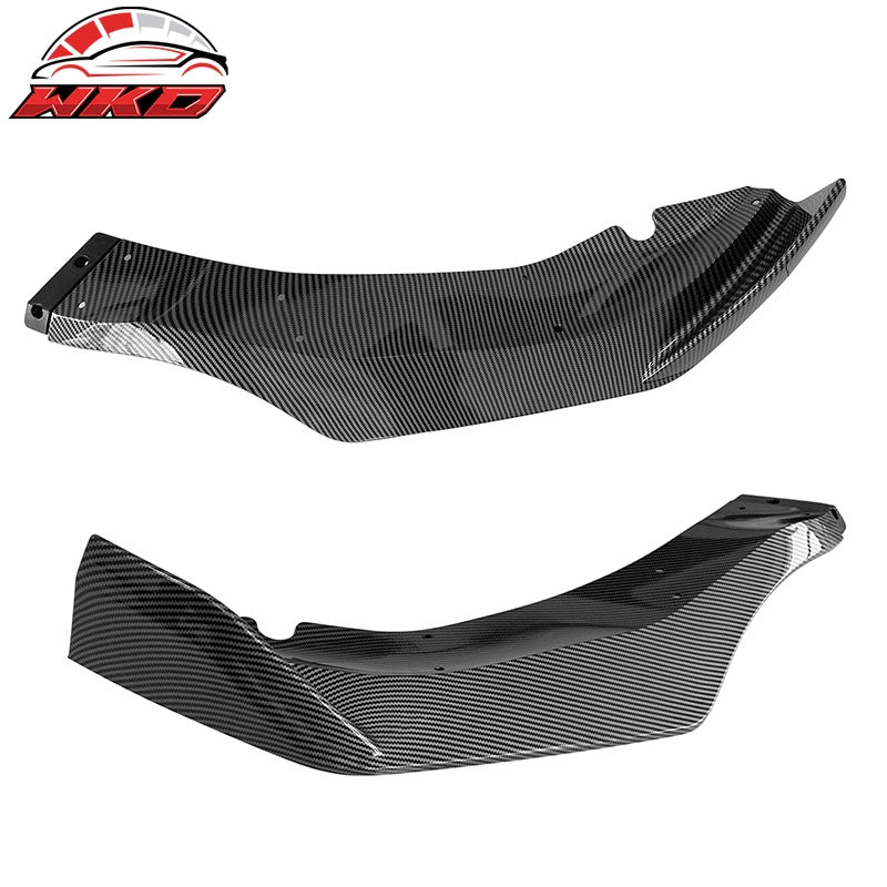 Fits 19-23 BMW G05 X5 M Sport IKON Style Front Lip 4PC ABS - Carbon Fiber Print