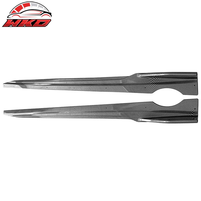 Fits 19-26 BMW G05 X5 M Sport PP Side Skirts Extension Panel Carbon Fiber Print