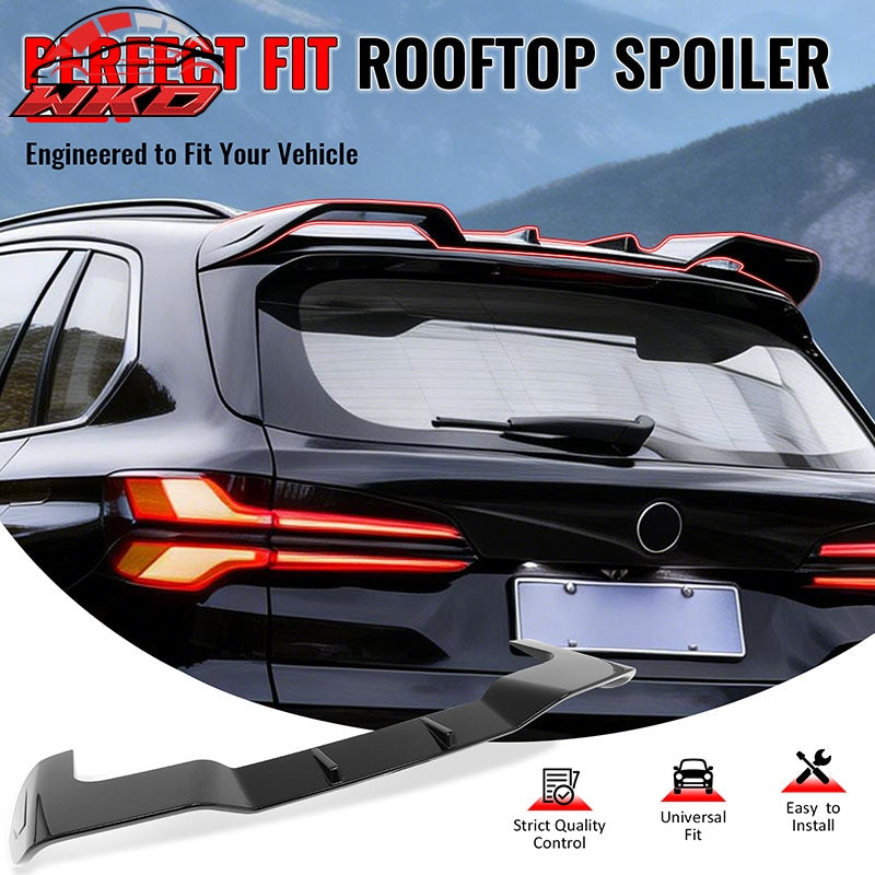 Fits 19-26 BMW G05 X5 Roof Spoiler Gloss Black Rear Window Wing ABS Top Visor