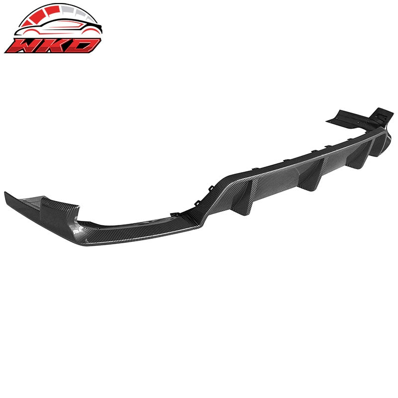 Fits 20-26 BMW G06 X6 M Sport IKON Carbon Fiber Print Rear Diffuser PP 3PCS
