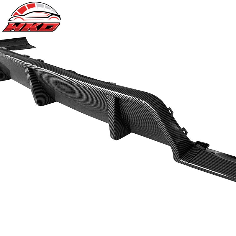 Fits 20-26 BMW G06 X6 M Sport IKON Carbon Fiber Print Rear Diffuser PP 3PCS