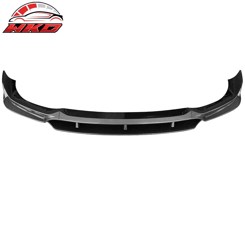 Fits 20-23 BMW G06 X6 M Sport Pre-LCI Carbon Fiber Print Front Bumper Lip 4PC