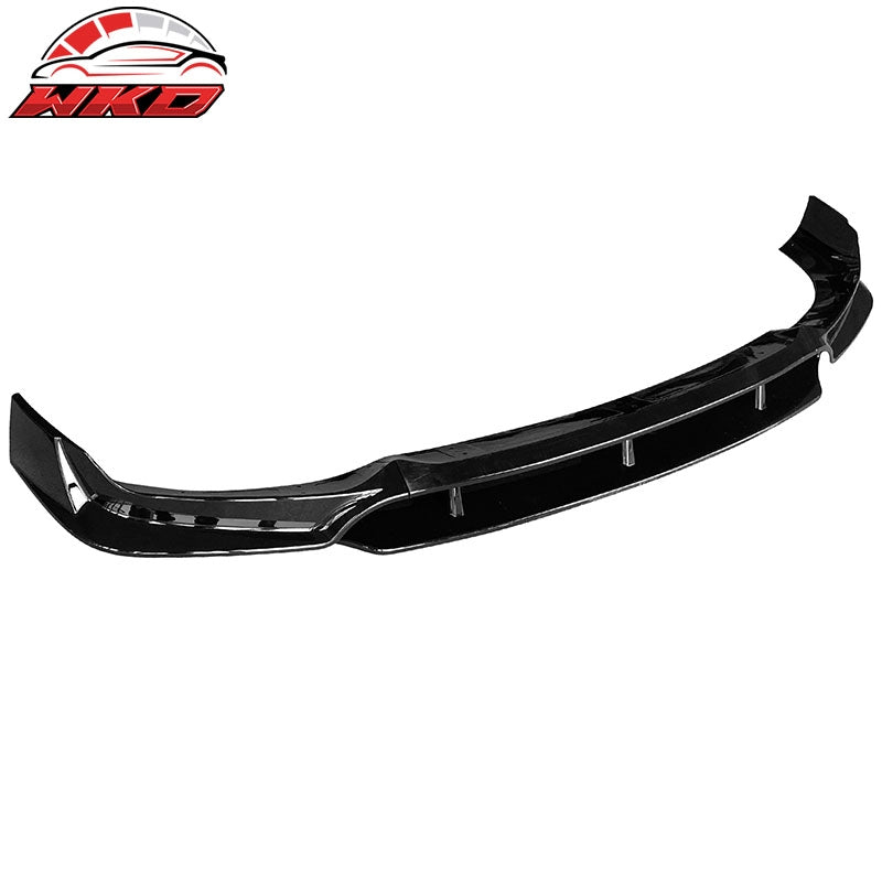 Fits 20-23 BMW G06 X6 M Sport Pre-LCI Gloss Black Front Bumper Lip ABS 4PC Kit