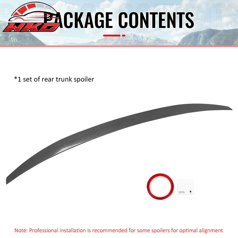 Fits 16-22 BMW G11 G12 7-Series 740i 745e IKON Trunk Spoiler Unpainted Black ABS