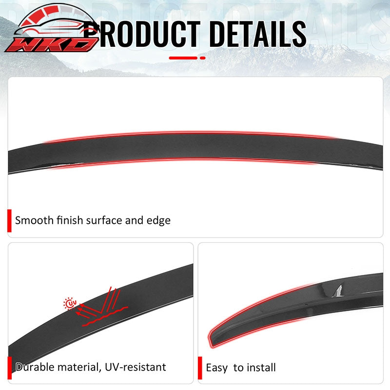 Wholesale 16-22 BMW G11 G12 7-Series 740i 745e IKON Trunk Spoiler Gloss Black ABS - Wikond Auto