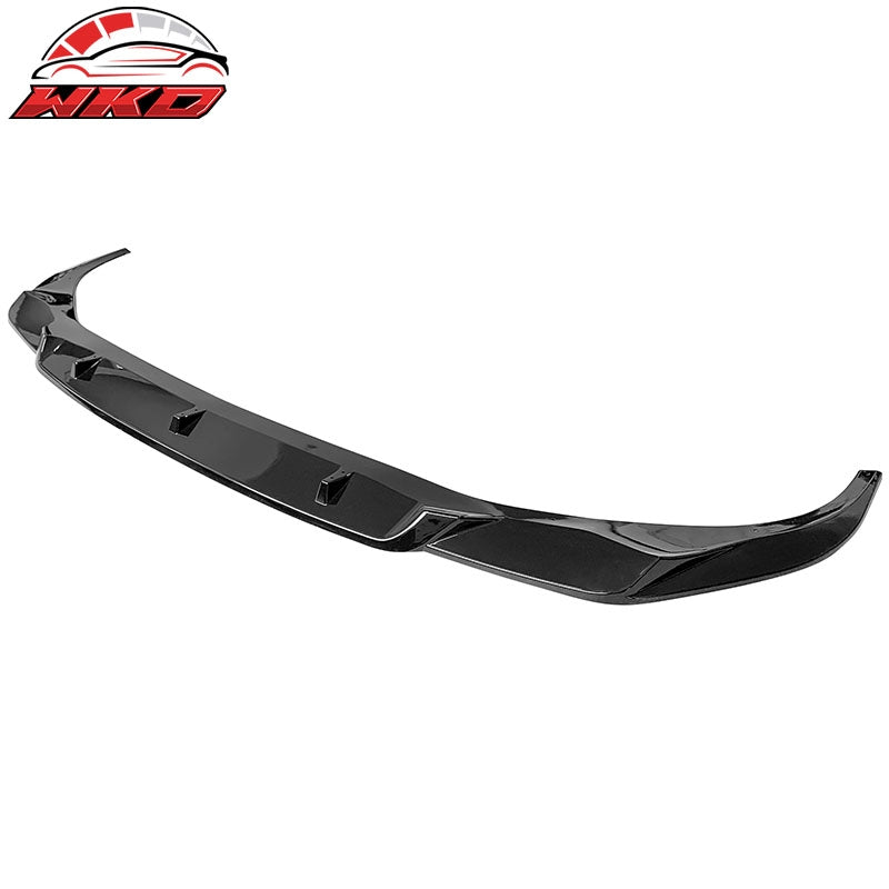 Fits 20-22 BMW G12 7-Series IKON Style Front Bumper Lip Spoiler Gloss Black PP