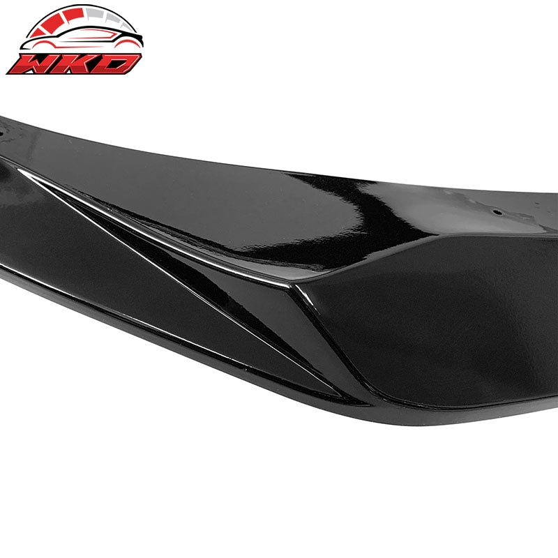 Fits 20-22 BMW G12 7-Series IKON Style Front Bumper Lip Spoiler Gloss Black PP