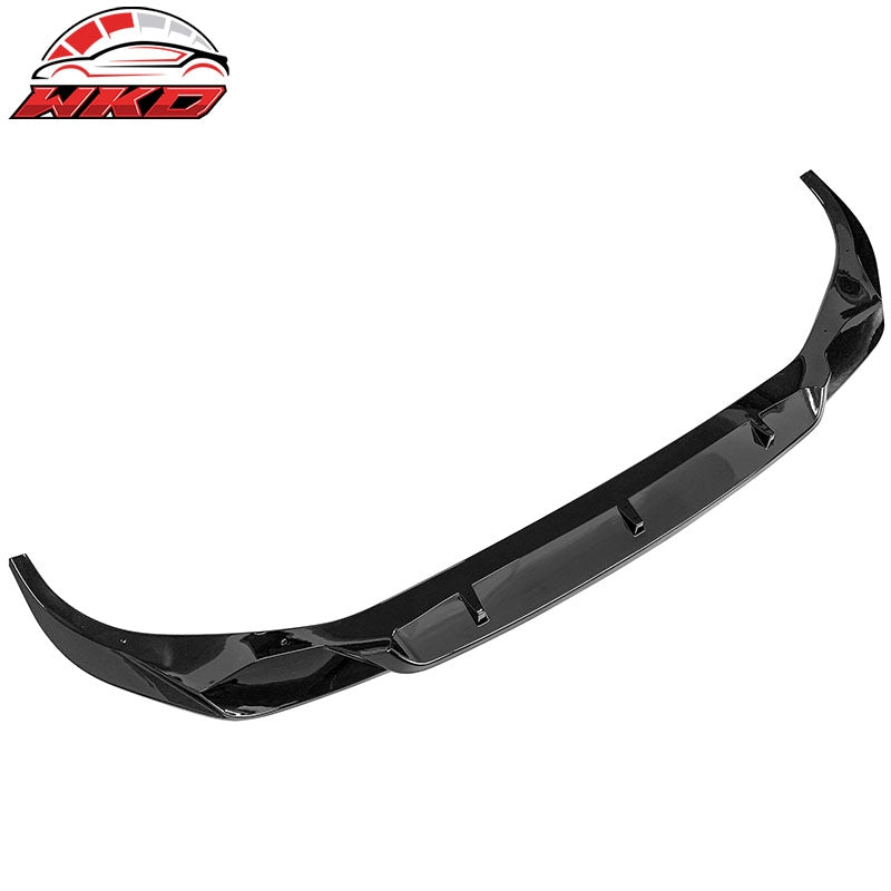 Fits 20-22 BMW G12 7-Series IKON Style Front Bumper Lip Spoiler Gloss Black PP