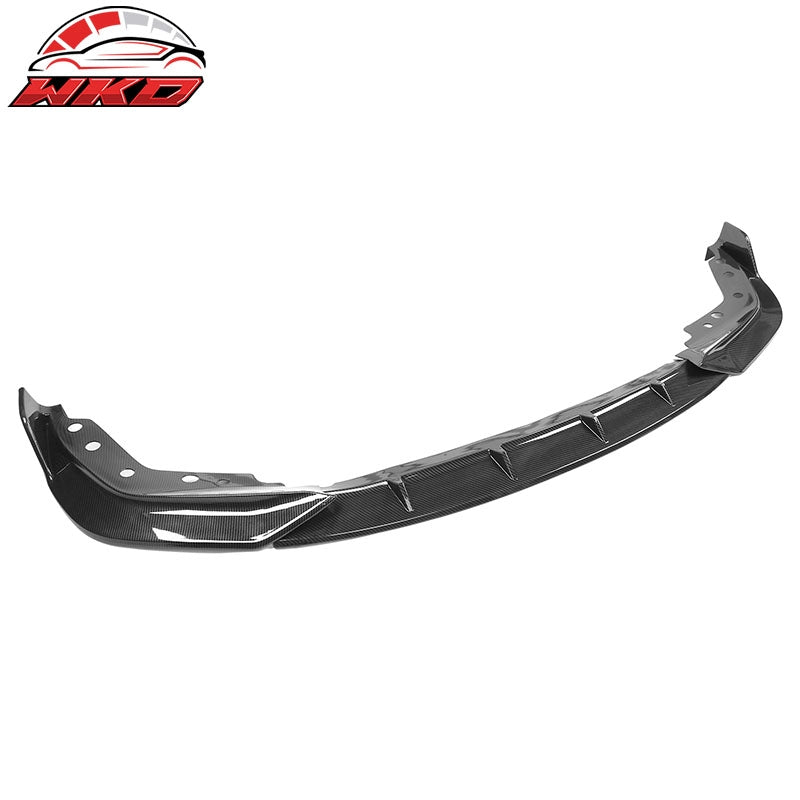Fits 19-22 BMW G20 3 Series 3PC V1 Style Carbon Fiber Print Front Bumper Lip PP