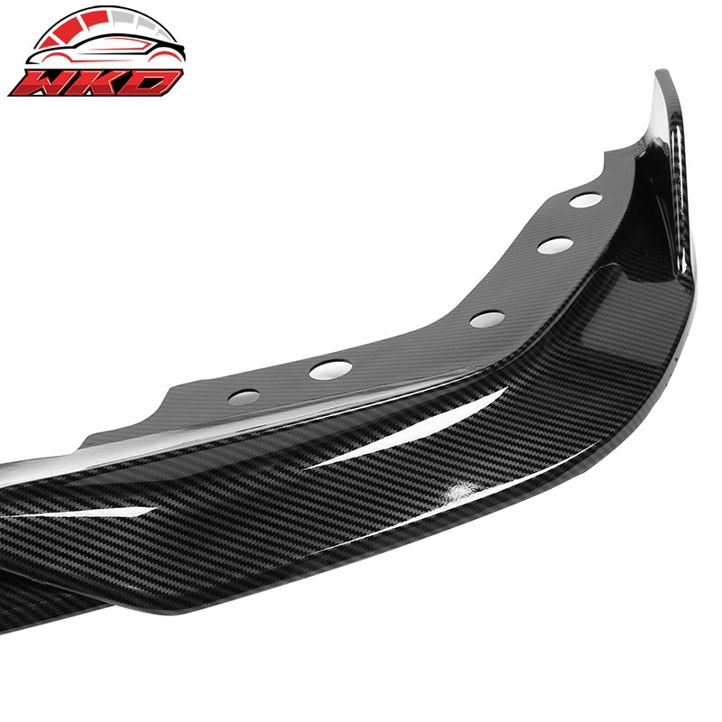 Fits 19-22 BMW G20 3 Series 3PC V1 Style Carbon Fiber Print Front Bumper Lip PP