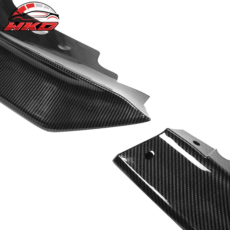 Fits 19-22 BMW G20 3 Series 3PC V1 Style Carbon Fiber Print Front Bumper Lip PP