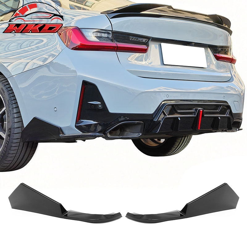 Wholesale 23-26 BMW G20 3-Series IKON Style Rear Bumper Side Corner Apron Gloss Black