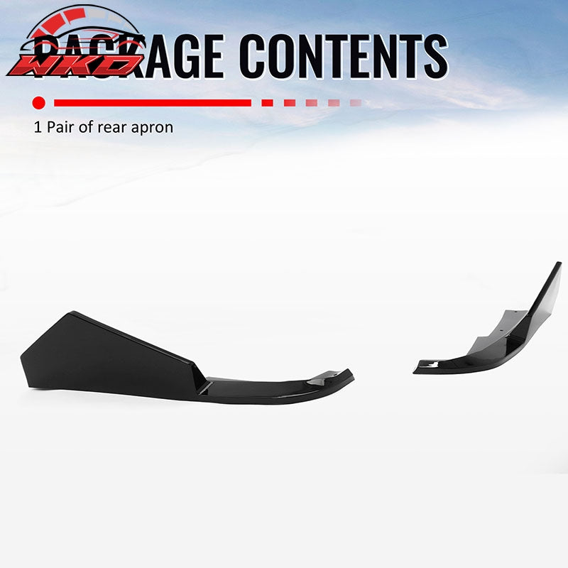 Fits 23-26 BMW G20 3-Series IKON Style Rear Bumper Side Corner Apron Gloss Black