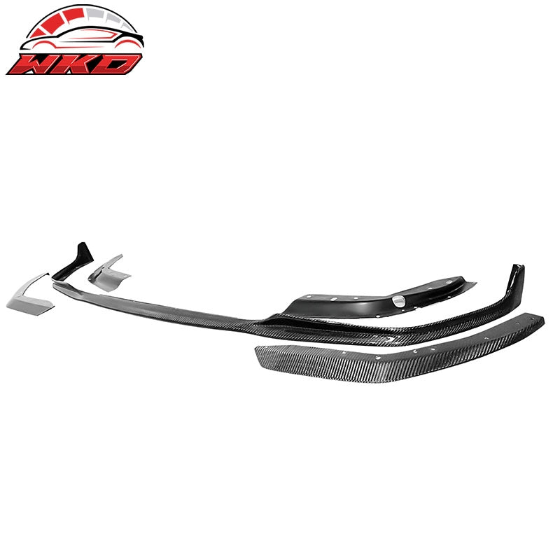 Fits 19-22 BMW G20 3 Series M-Tech M Sport 5PCS Front Bumper Lip Carbon Fiber CF