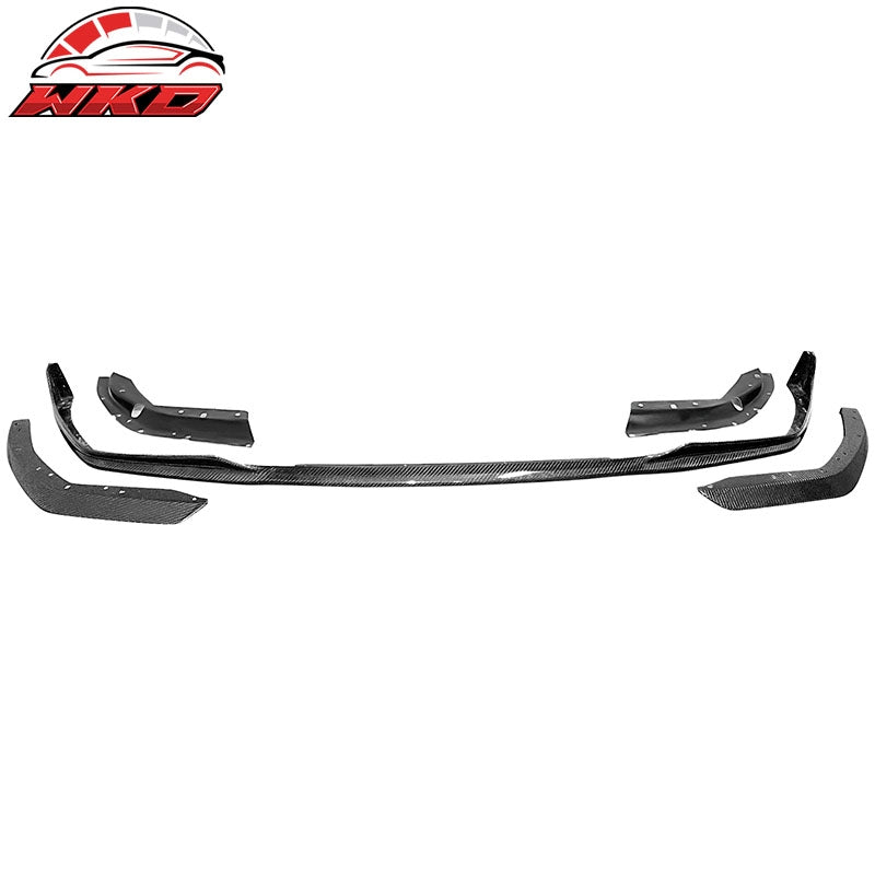 Fits 19-22 BMW G20 3 Series M-Tech M Sport 5PCS Front Bumper Lip Carbon Fiber CF