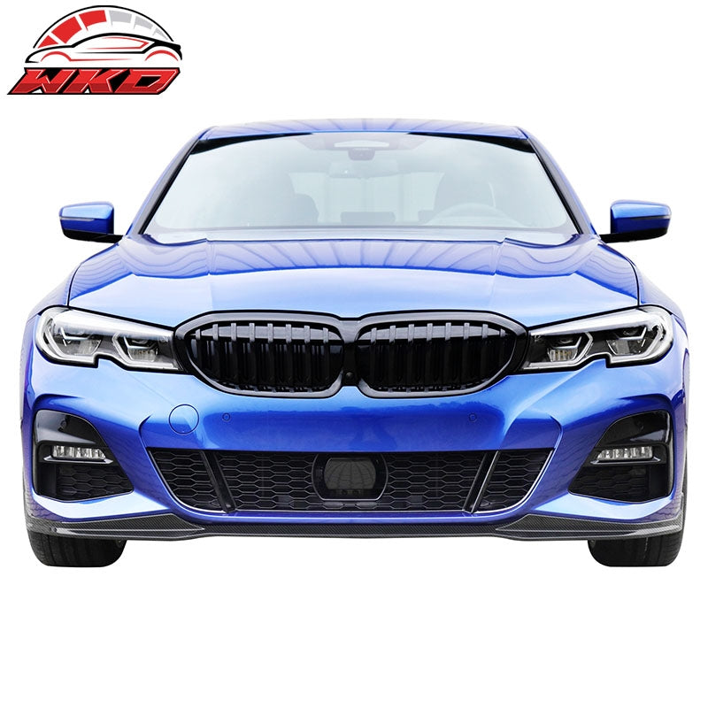 Fits 19-22 BMW G20 3 Series M-Tech M Sport 5PCS Front Bumper Lip Carbon Fiber CF