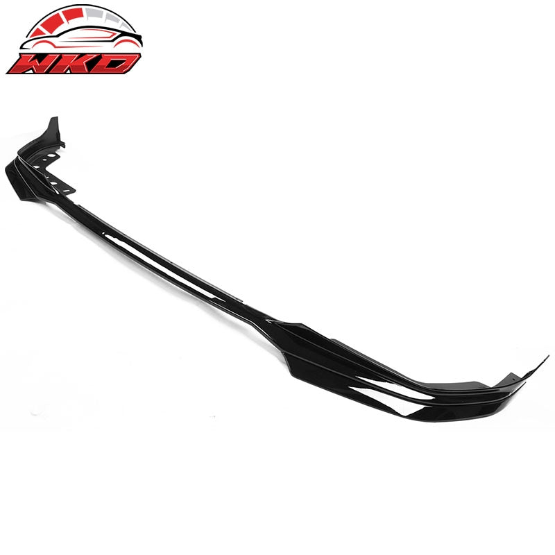 Fits 19-22 BMW G20 3 Series M-Tech M Sport Front Bumper Lip Gloss Black - PP