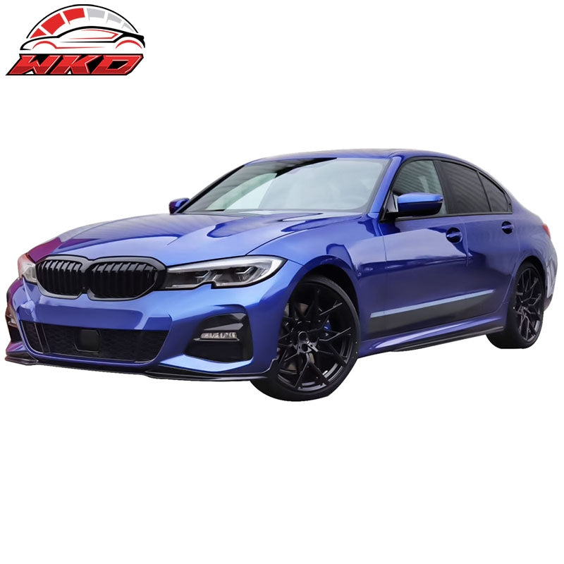 Fits 19-26 BMW G20 3 Series Sedan M Sport 2PCS Side Skirts ABS Matte Black