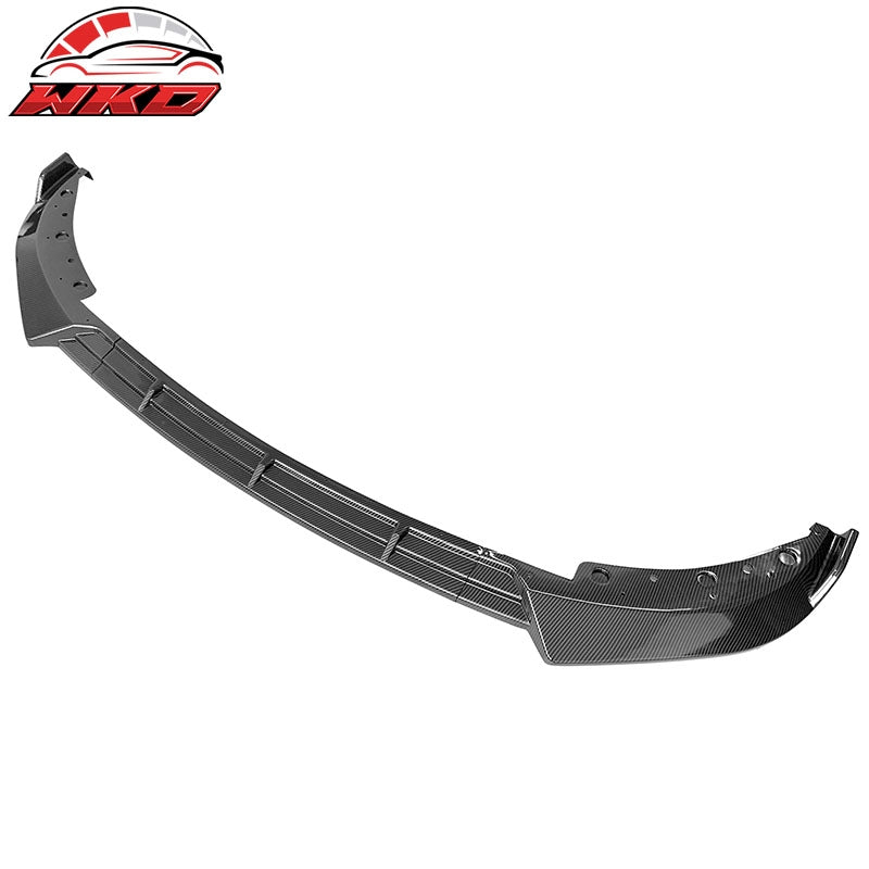 For 19-22 BMW G20 3 Series Sport Line Carbon Fiber Print Front Bumper Lip 3PC PP
