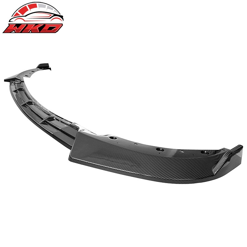 For 19-22 BMW G20 3 Series Sport Line Carbon Fiber Print Front Bumper Lip 3PC PP