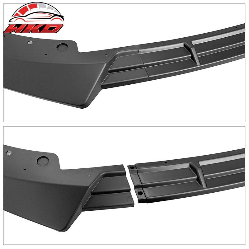 Fits 19-22 BMW G20 3 Series Sport Line Matte Black Front Bumper Lip Spoiler 3PC