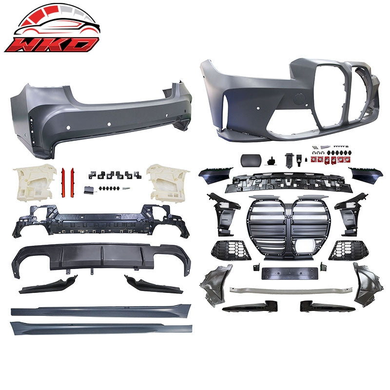 Wholesale 23-26 BMW G20 LCI M340i Front + Rear Bumper Cover + Side Skirts (M3 Style)