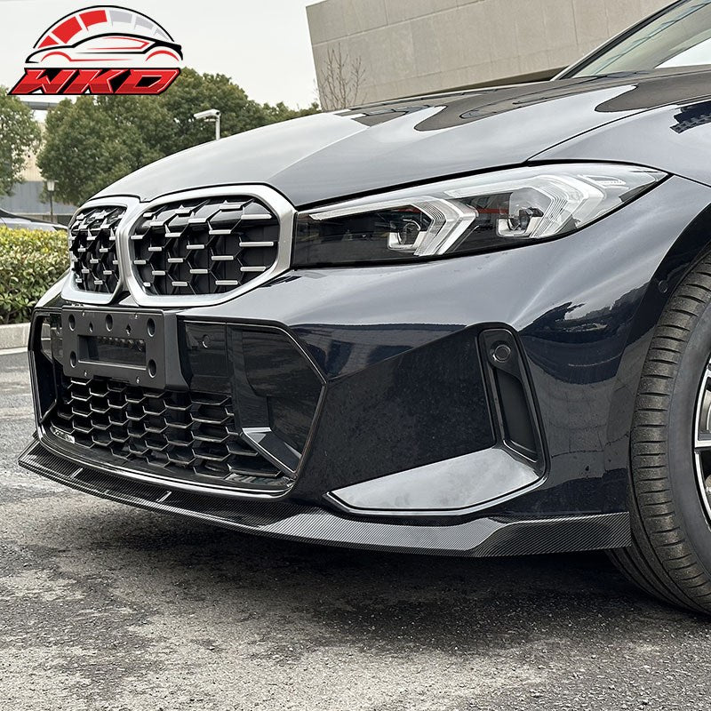 Fits 23-26 BMW G20 M340i M Performance 2PC Front Bumper Lip Carbon Fiber Print