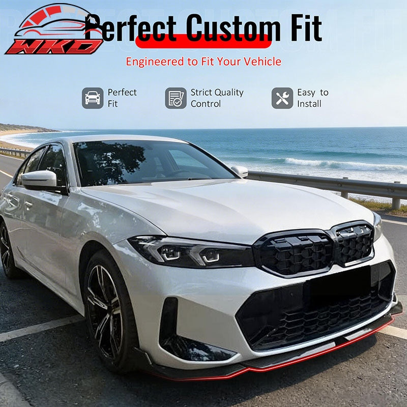 Fits 23-26 BMW G20 M340i M Sport M-Performance Carbon Fiber Front Bumper Lip 3PC