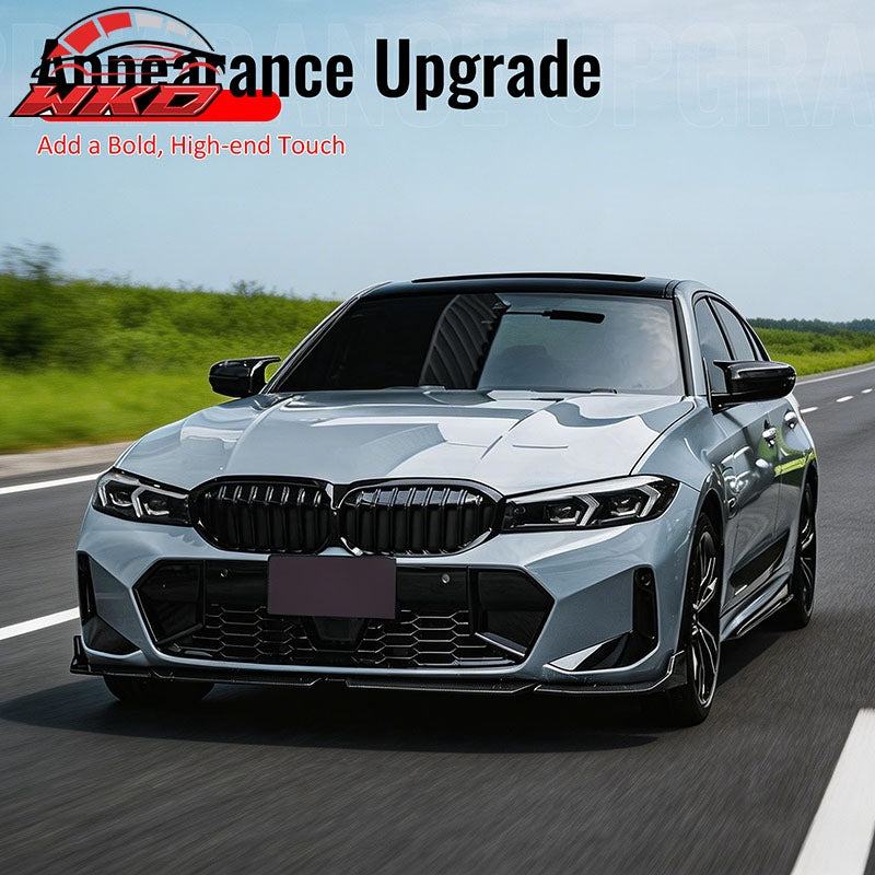 Fits 23-26 BMW G20 M340i M Sport M-Performance Carbon Fiber Front Bumper Lip 3PC
