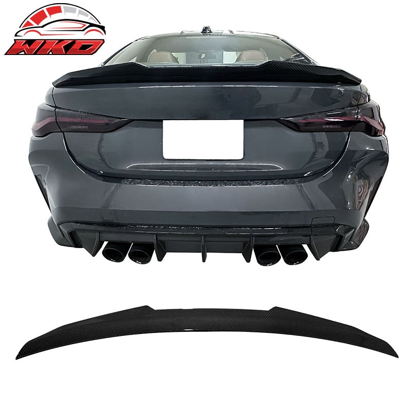 Wholesale 21-26 BMW G22 4-Series G82 M4 Coupe PSM Trunk Spoiler Carbon Fiber Print - Wikond Auto