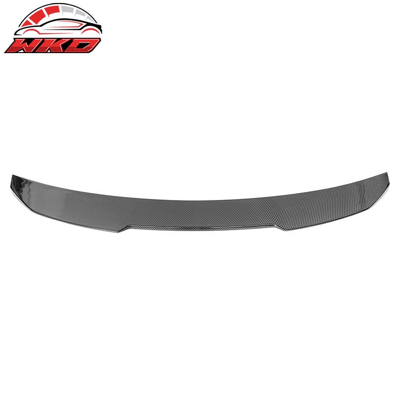 Fits 21-26 BMW G22 430i G82 M4 PSM Style Rear Trunk Spoiler Carbon Fiber Print