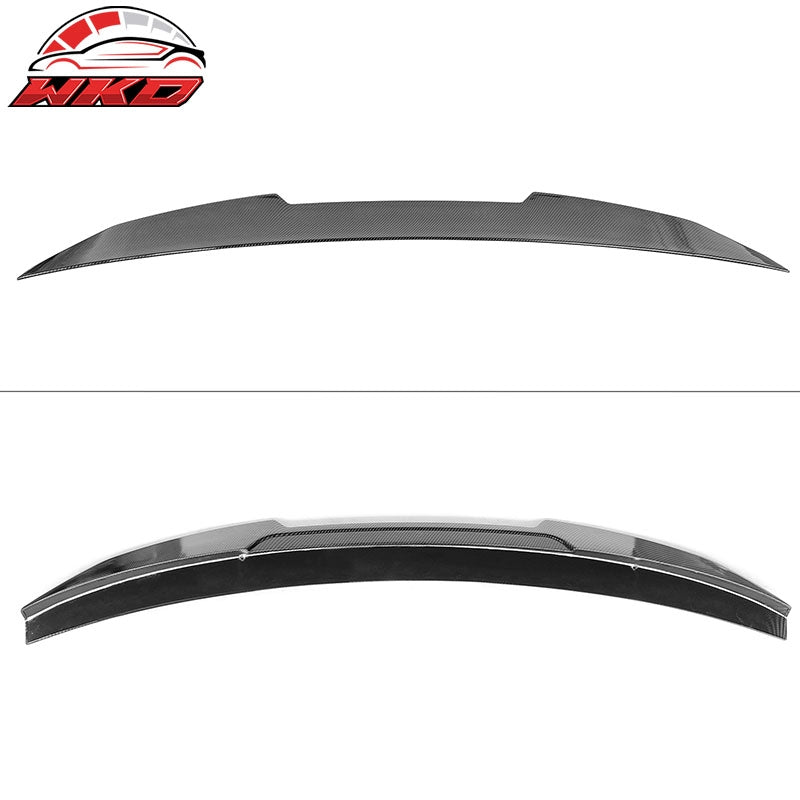 Fits 21-26 BMW G22 430i G82 M4 PSM Style Rear Trunk Spoiler Carbon Fiber Print