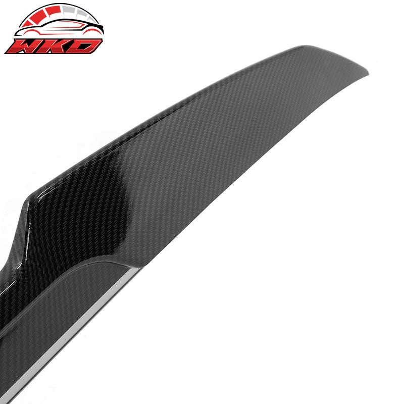Fits 21-26 BMW G22 430i G82 M4 PSM Style Rear Trunk Spoiler Carbon Fiber Print