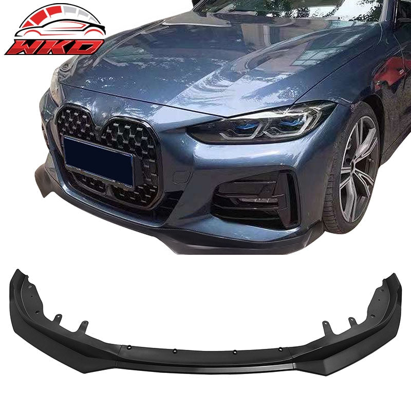 Wholesale 21-27 BMW G22 G23 4-Series Matte Black Front Bumper Lip Spoiler Chin PP 3PC