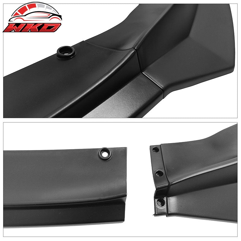 Fits 21-27 BMW G22 G23 4-Series Matte Black Front Bumper Lip Spoiler Chin PP 3PC