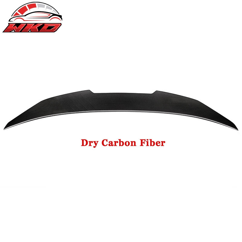 Dry Carbon Fiber Fit 21-26 BMW G22 4 Series G82 M4 Coupe PSM Style Trunk Spoiler