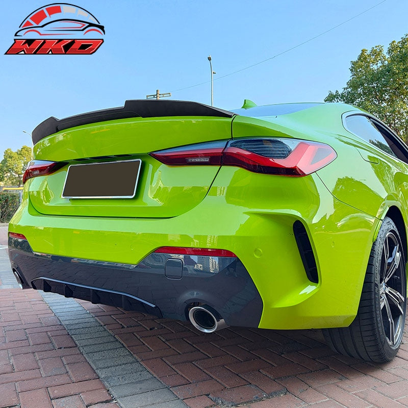 Fits 21-26 BMW G22 4 Series G82 M4 PSM Style Rear Trunk Spoiler ABS Matte Black