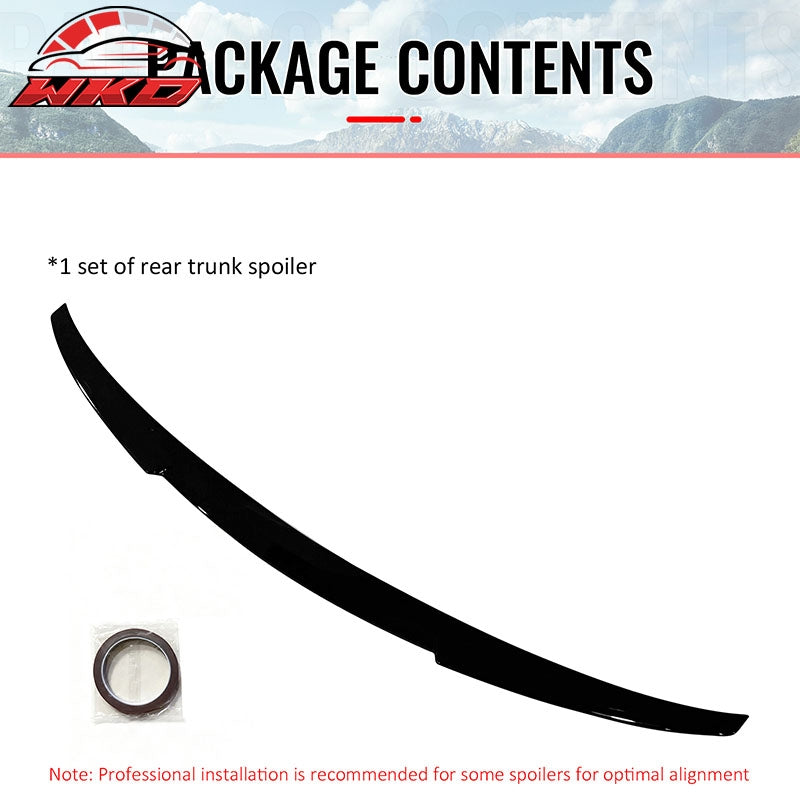 Wholesale 22-26 BMW G26 4-Series Gran Coupe & i4 M4 Style Trunk Spoiler Gloss Black - Wikond Auto