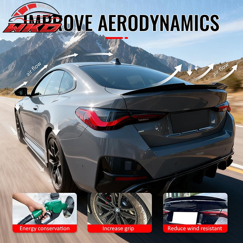 Wholesale 22-26 BMW G26 4-Series Gran Coupe & i4 M4 Style Trunk Spoiler Gloss Black - Wikond Auto