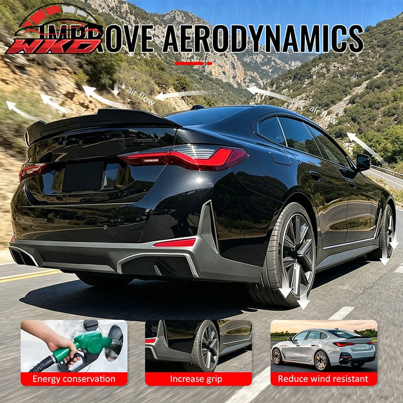 Wholesale 2021-2026 BMW G26 4 Series Gran Coupe i4 PSM Trunk Spoiler Gloss Black ABS - Wikond Auto