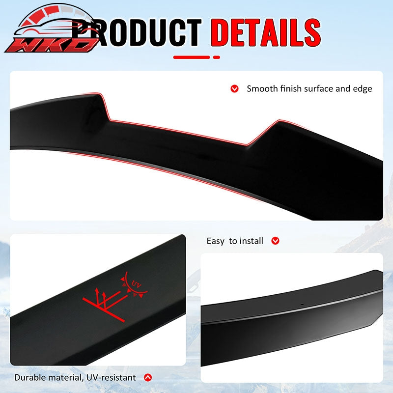 Fits 22-26 BMW G26 4-Series Gran Coupe & i4 V Style Roof Spoiler Matte Black