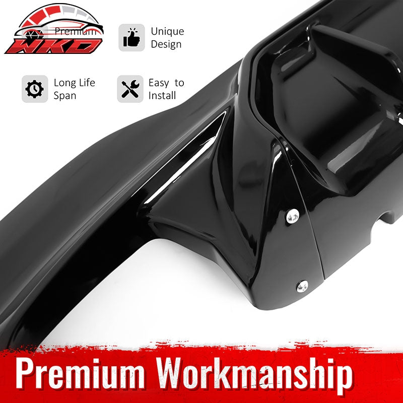 Fits 17-23 BMW G30 5 Series F90 M5 Competition Style Rear Diffuser Gloss Black