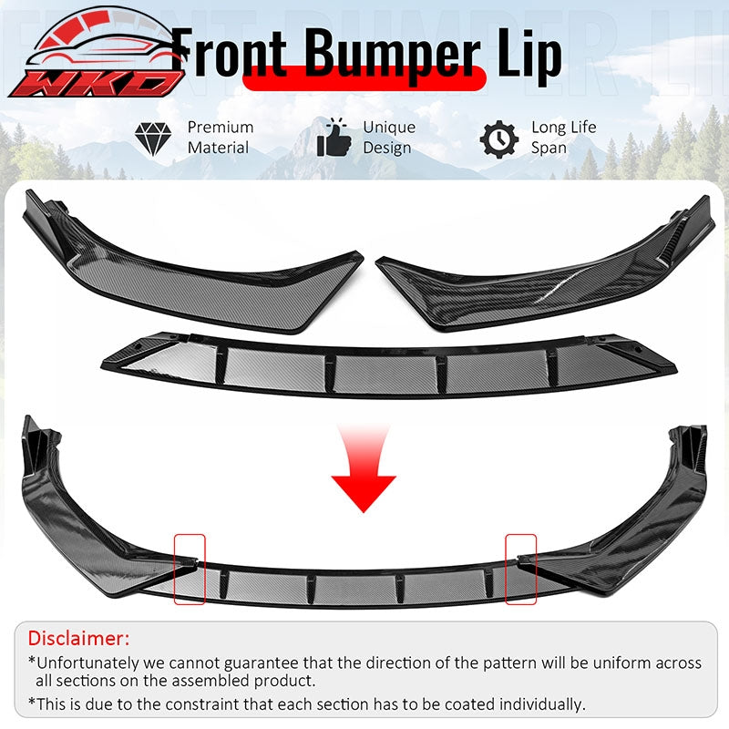 Wholesale 21-23 BMW G30 5 Series IKON Front Bumper Lip Spoiler Carbon Fiber Print PP - Wikond Auto